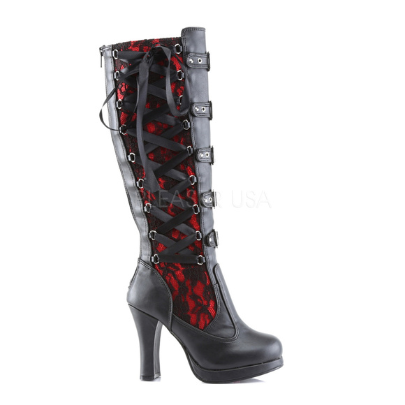 Shoes - Gothic Platform Lace Up High Heel Boots
